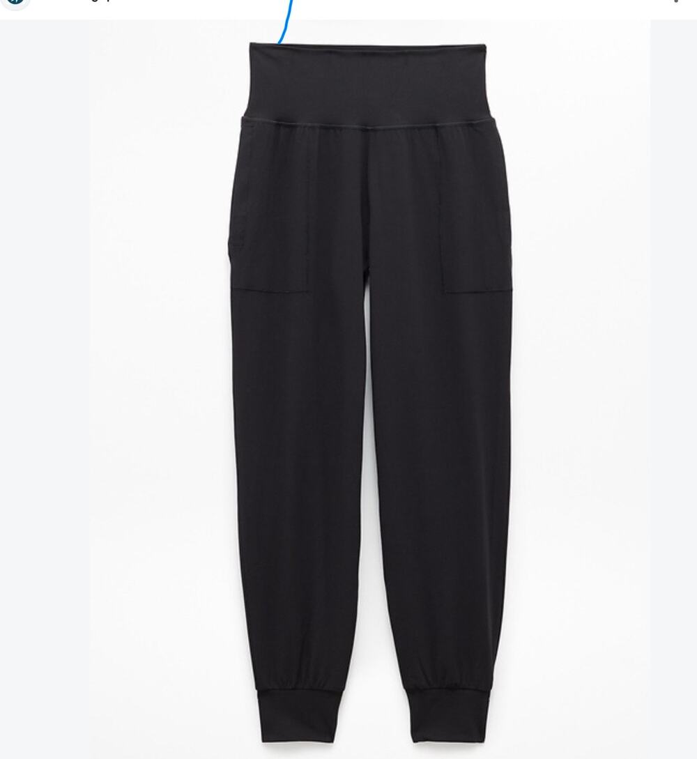 Athleta Salutation High Rise Jogger Black Small Powervita Yoga Stash Pocket